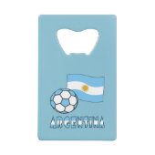 Argentijns Voetbal en vlag Argentinië Creditkaart Flessenopener (Voorkant)