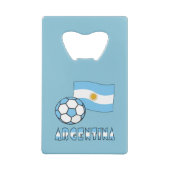 Argentijns Voetbal en vlag Argentinië Creditkaart Flessenopener (Achterkant)