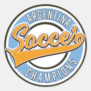 Argentijns Voetbal Kampioen Ronde Sticker
