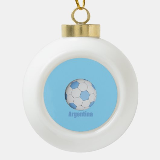 Argentijns voetbal  keramische bal ornament (Voorkant)