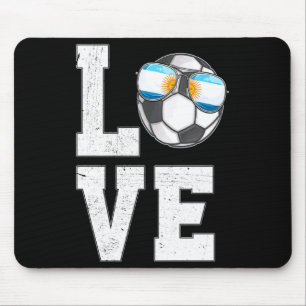 Argentijns voetbal liefde Argentinië Fan Vlag T-sh Muismat