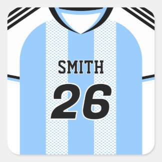 Argentijns voetbalshirt Aangepaste sticker met naa