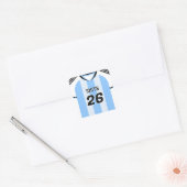 Argentijns voetbalshirt Aangepaste sticker met naa (Envelop)