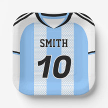 Argentijns voetbalshirt met aangepaste naam, numme