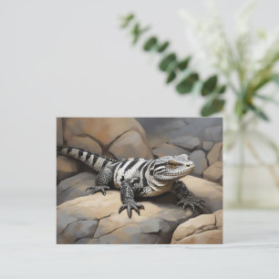Argentijns zwart-wit tegu briefkaart