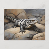 Argentijns zwart-wit tegu briefkaart (Voorkant)