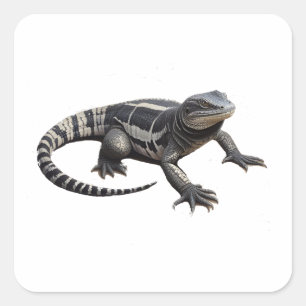 Argentijns zwart-wit tegu vierkante sticker