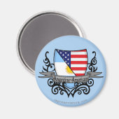 Argentijnse Amerikaans Schildvlag Magneet (Voorkant / Achterkant)