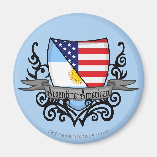 Argentijnse Amerikaans Schildvlag Magneet (Voorkant)