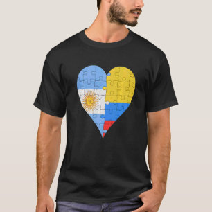 Argentijnse Colombiaanse vlag Heart T-shirt