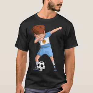 Argentijnse Dabbing Soccer Boy Argentina Flag T-shirt