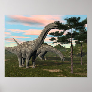 Argentijnse dinosaurus-eetboom - 3D-weergave Poster