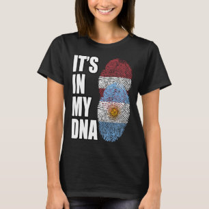 Argentijnse en Letse mix DNA erfgoed vlag T-shirt