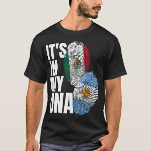 Argentijnse en Mexicaanse Mix DNA Flag Heritage T  T-shirt