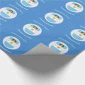 Argentijnse Engel Hanukkah Vlag Gepersonaliseerd Cadeaupapier (Hoek)