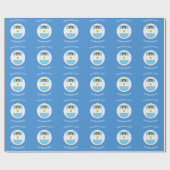 Argentijnse Engel Hanukkah Vlag Gepersonaliseerd Cadeaupapier (Vlak)