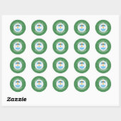 Argentijnse engel kerst vlag gepersonaliseerd ronde sticker (Vel)