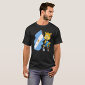 Argentijnse fan kat t-shirt (Voorkant volledig)