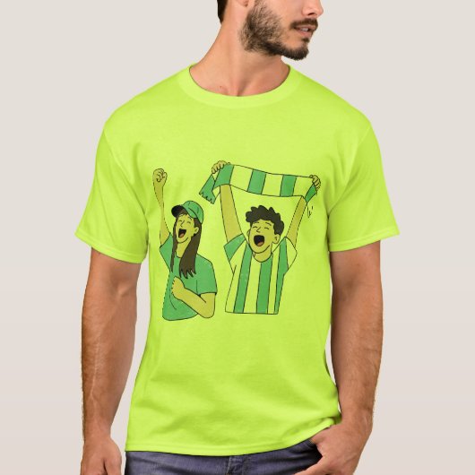 Argentijnse fans die juichen. t-shirt (Voorkant)