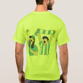 Argentijnse fans die juichen. t-shirt (Achterkant)
