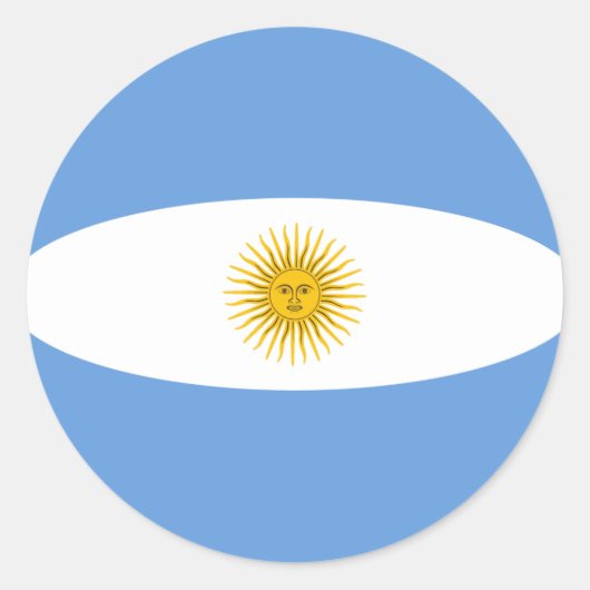 Argentijnse Fisheye Vlag Sticker (Voorkant)