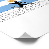 Argentijnse Football Soccer Nationaal Team Poster (Hoek)