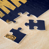 Argentijnse  gaucho met vlaggetje voetbal legpuzzel (Zijkant)