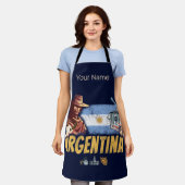 Argentijnse  gaucho met vlaggetje voetbal schort (Gedragen)