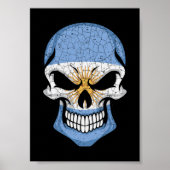 Argentijnse glimlende schedelvlag poster (Voorkant)