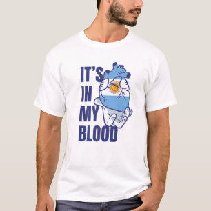 Argentijnse hartslag Bloed Veins Hand Flag Argenti T-shirt