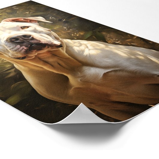 Argentijnse hond / Dogo Argentino Poster (Hoek)