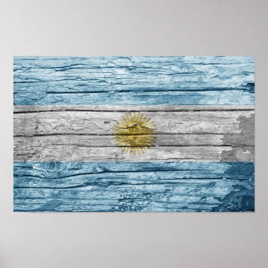 Argentijnse houten vlag poster (Voorkant)
