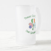 Argentijnse Ierse VS Vlaggen Shamrock gepersonalis Matglas Bierpul (Voorkant rechts)