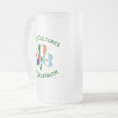 Argentijnse Ierse VS Vlaggen Shamrock gepersonalis Matglas Bierpul (Voorkant links)