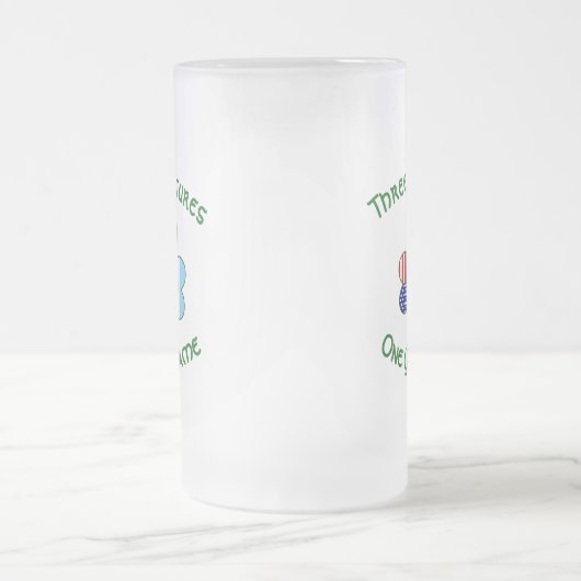 Argentijnse Ierse VS Vlaggen Shamrock gepersonalis Matglas Bierpul (Center)