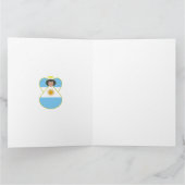 Argentijnse kerst engel vlag gepersonaliseerd kaart (Binnen)