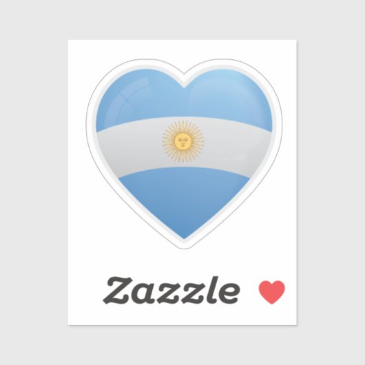 Argentijnse liefdesvlag sticker (Vel)