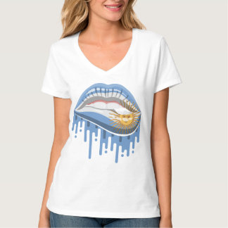 Argentijnse lippen trots wortel vlag t-shirt