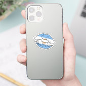 Argentijnse lippenstift liefde vlag sticker (Telefoon)
