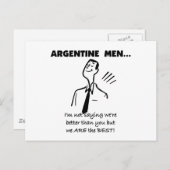 Argentijnse Mannen Briefkaart (Voorkant / Achterkant)