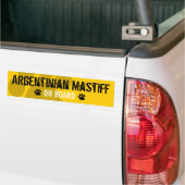 Argentijnse Mastiff aan boord Bumpersticker (Op Truck)