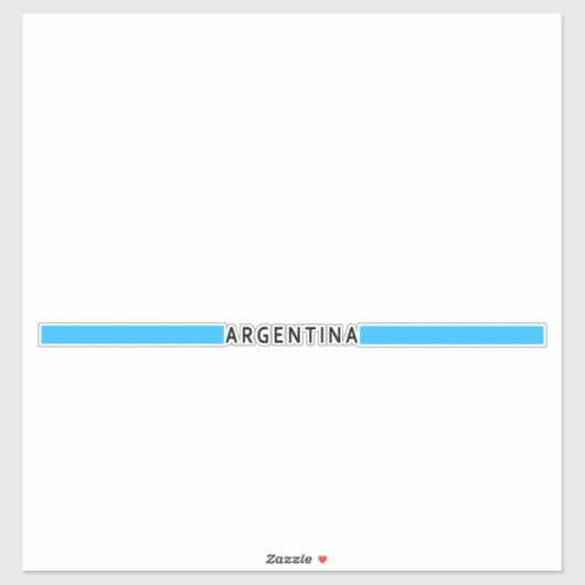 Argentijnse minimalistische vlag sticker (Vel)