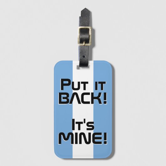 Argentijnse nationale vlag Funny Patriotic Bagagelabel (Voorkant (verticaal))