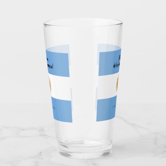 Argentijnse Onafhankelijkheidsdag vlag Glas (Rechts)