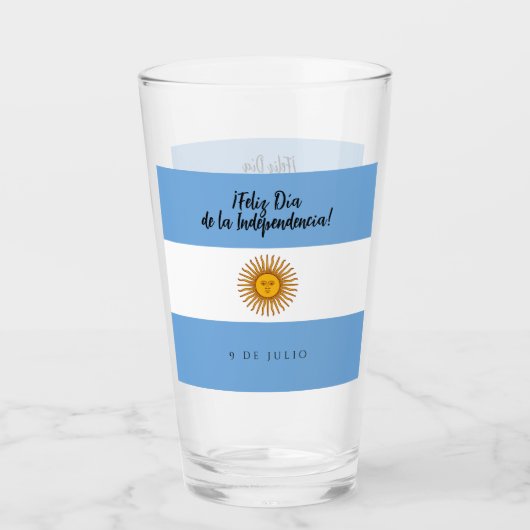 Argentijnse Onafhankelijkheidsdag vlag Glas (Voorkant)