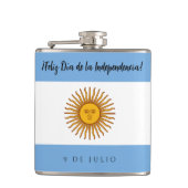 Argentijnse Onafhankelijkheidsdag vlag Heupfles (Voorkant)