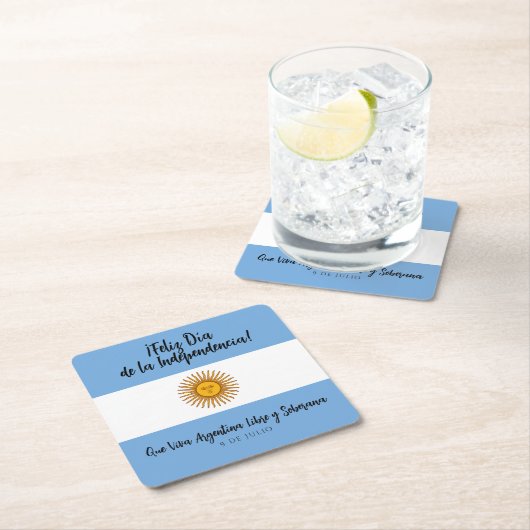 Argentijnse Onafhankelijkheidsdag vlag Kartonnen Onderzetters (Insitu)