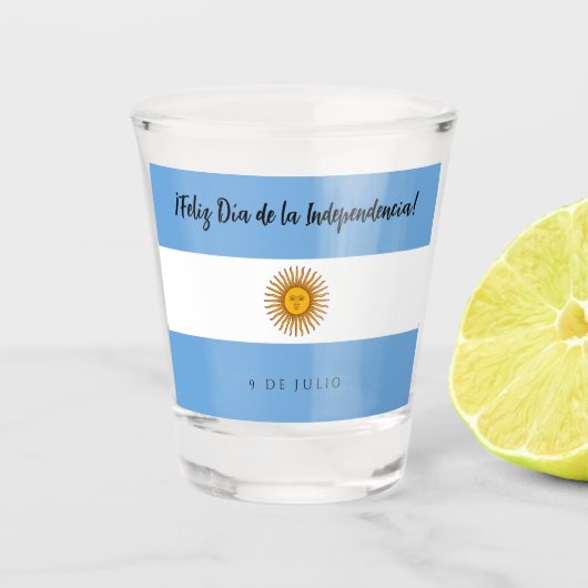 Argentijnse Onafhankelijkheidsdag vlag Shot Glas (Voorkant)