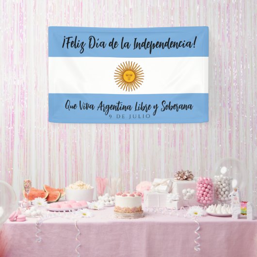 Argentijnse Onafhankelijkheidsdag vlag Spandoek (Feest)