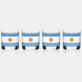 Argentijnse Onafhankelijkheidsdag vlag Whisky Glas (Achterkant)